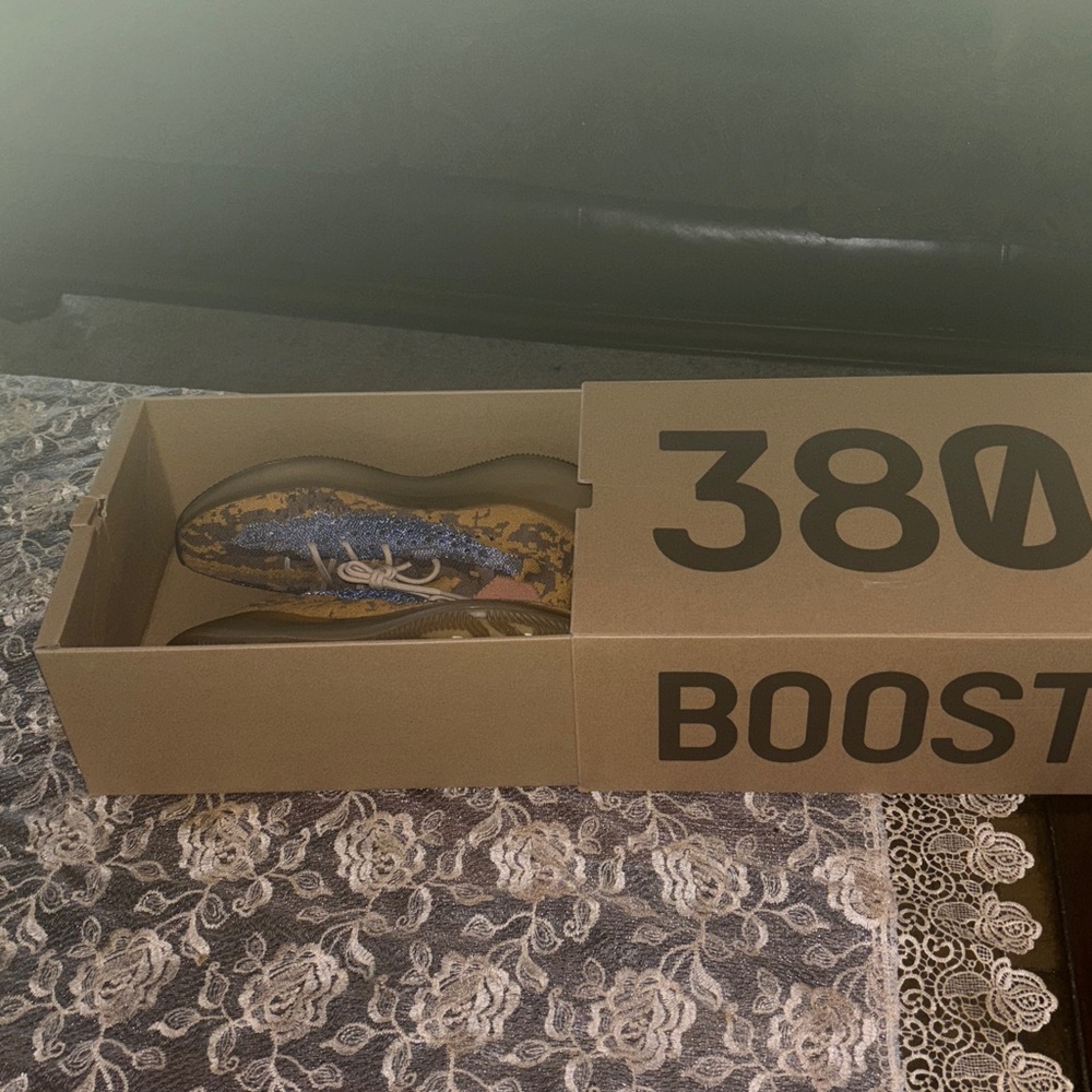 Adidas Yeezy Boost 380 in Blue and Tan